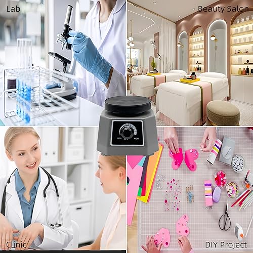 Miniatura 7 de Vibrador de laboratorio, Placa vibratoria redonda pequeña de 4 ", Oscilador de yeso de 100 W, Mezcladora de yeso de velocidad ajustable, para