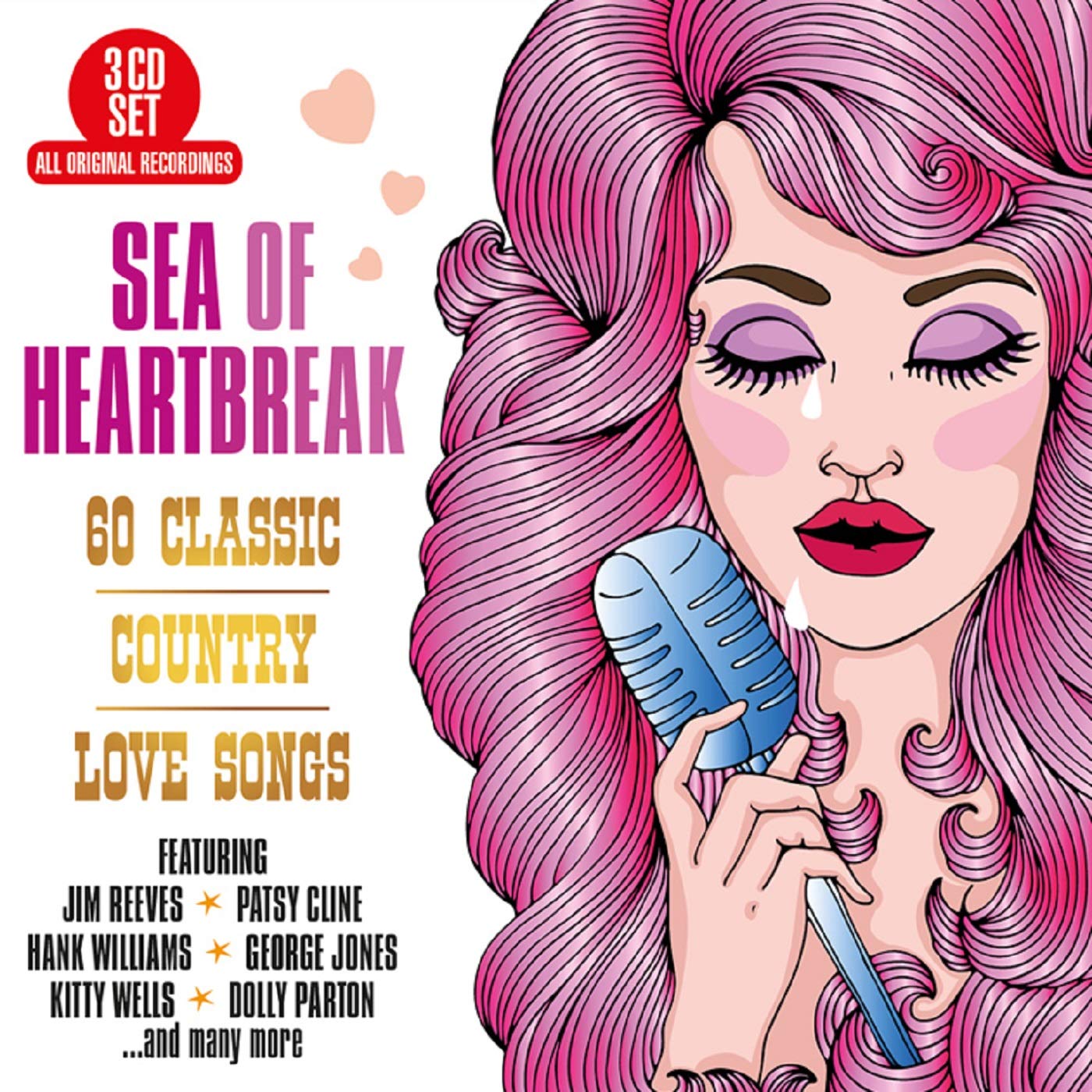Various Artists Sea of Heartbreak - 60 Classic Country Love Songs CD set Europe