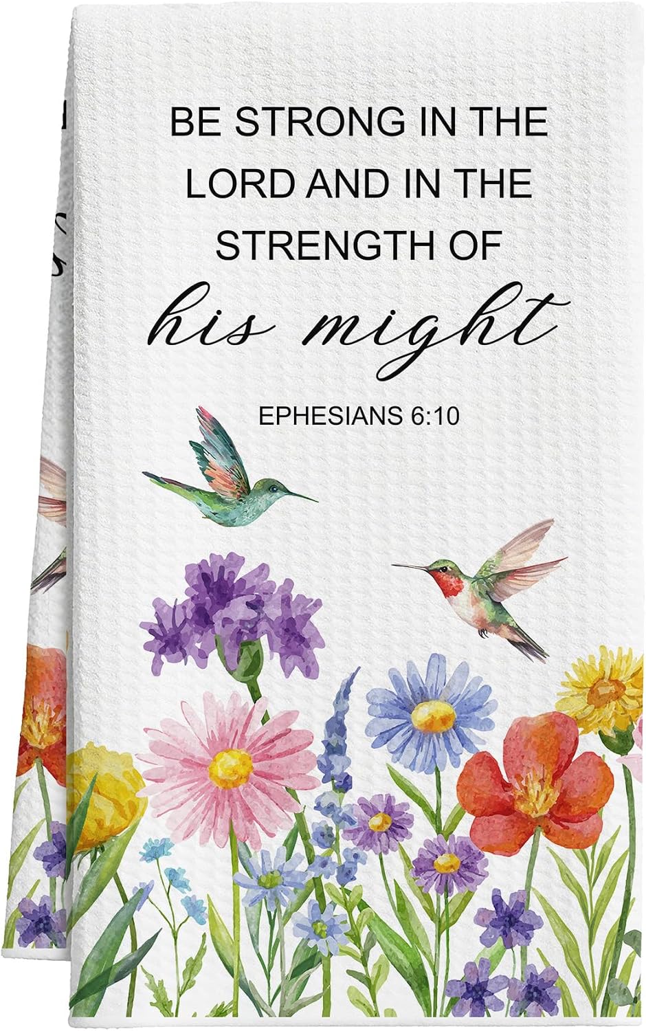 Amazon.com: Christian Hummingbirds Kitchen Towels, Bible Wildflowers ...