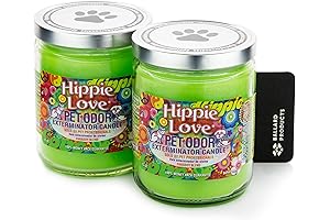 Hippie Love Pet Odor Eliminating Candle: Eliminate Unwanted Odors