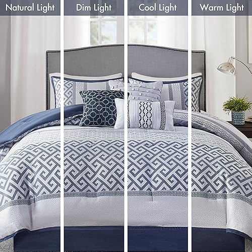 Miniatura 2 de Madison Park Juego de edredón de lujo, diseño tradicional de jacquard para todas las estaciones, falda de cama a juego, almohadas decorativas, King