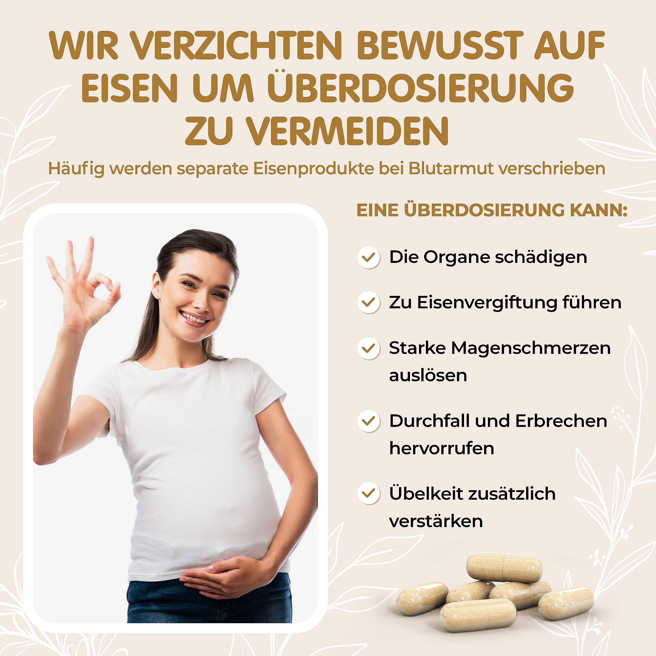 Babys Best | Kinderwunsch Vitamine | Schwangerschaft Vitamine | Stillzeit | Folsäure 600 mcg | veganes Omega 3 | rein pflanzlich | nur 1 Kapsel pro Tag | Made in Germany