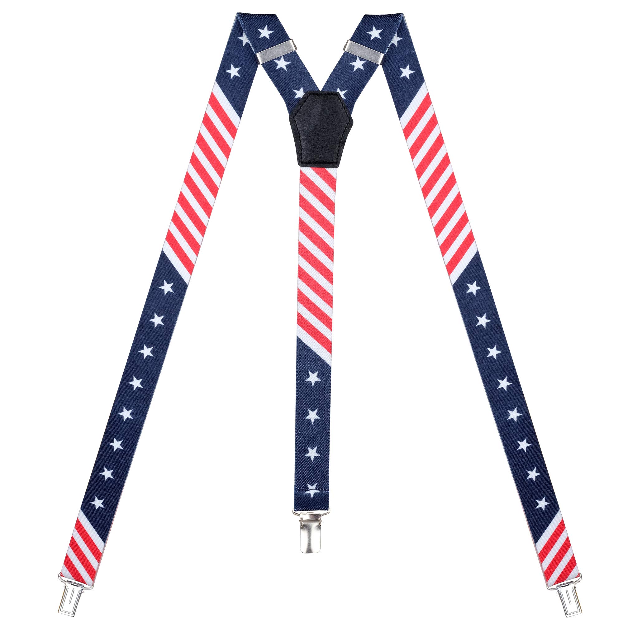Womens Suspenders – Y Back Style – 1" Width - Comfortably Adjustable Elastic Straps and Metal Clips