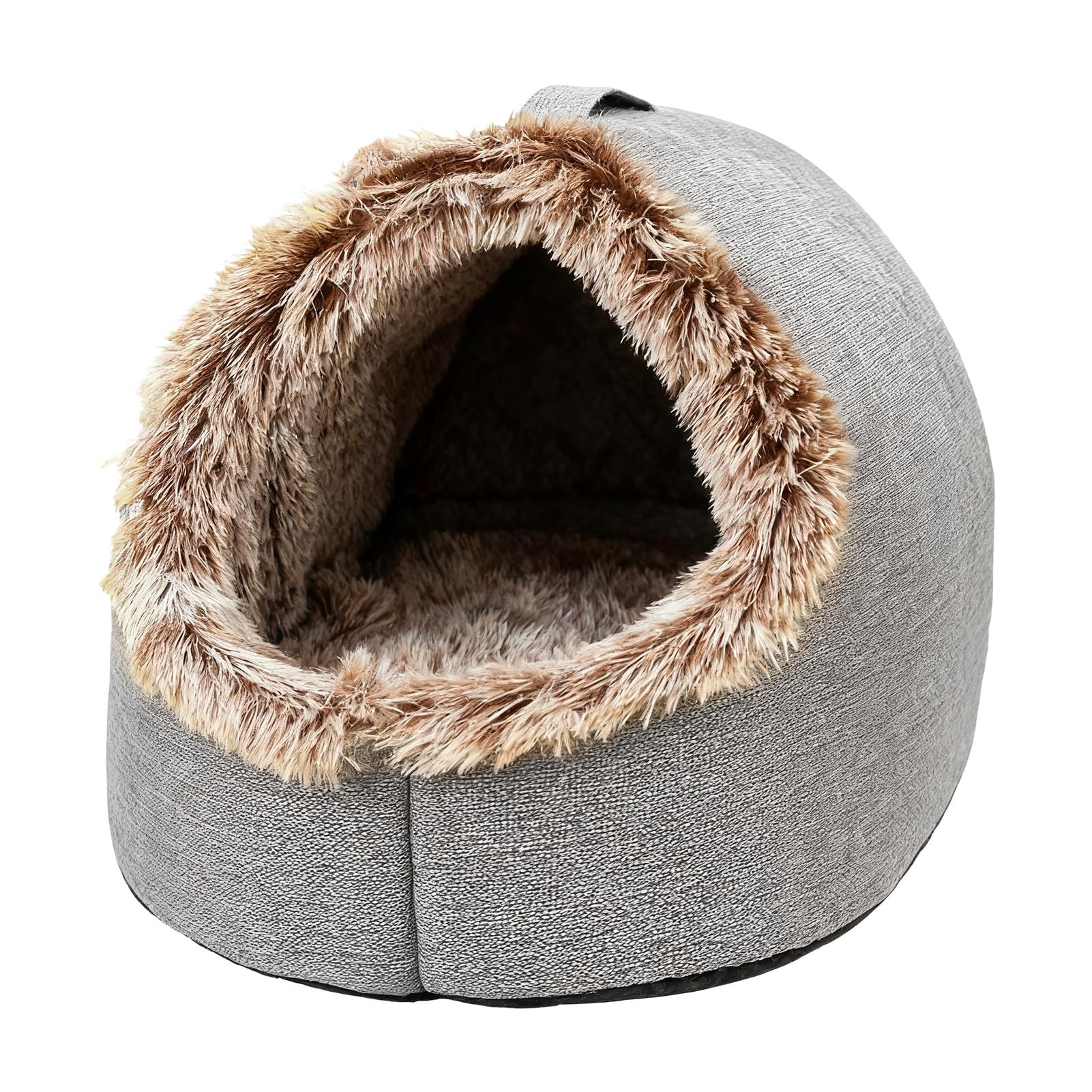 Cave de chat et nid souple avec poignée de transport pour petit chien et chaton