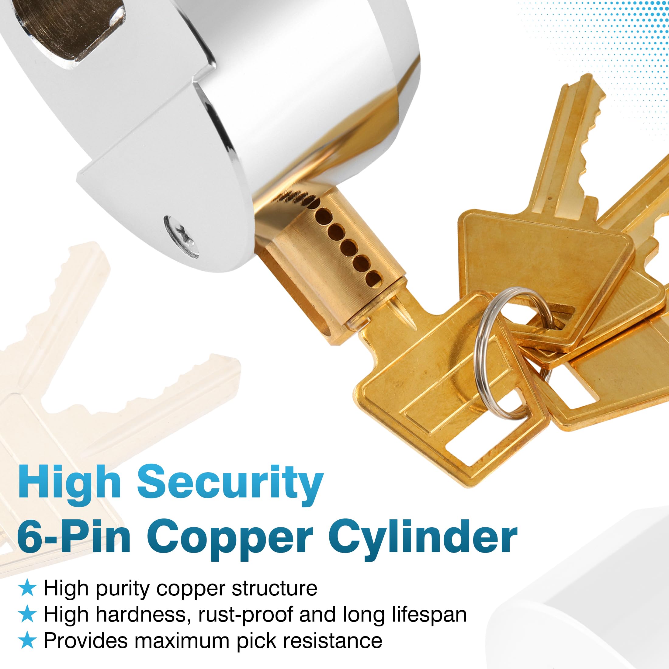 IRONWALLS Keyed Alike Puck Lock 4 Packs, 2-7/8Steel Rwanda