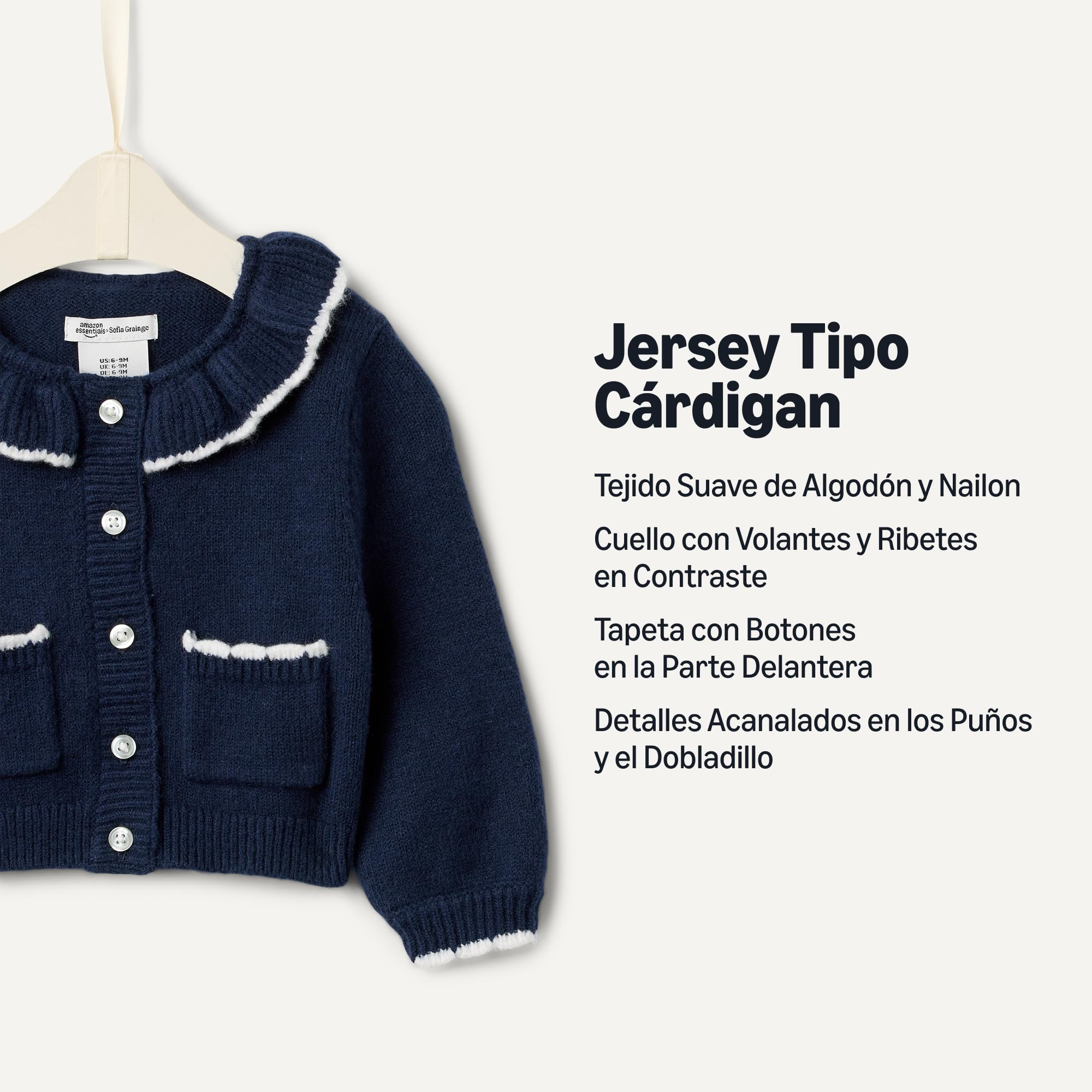 Amazon Essentials Niñas Jersey Tipo Cárdigan