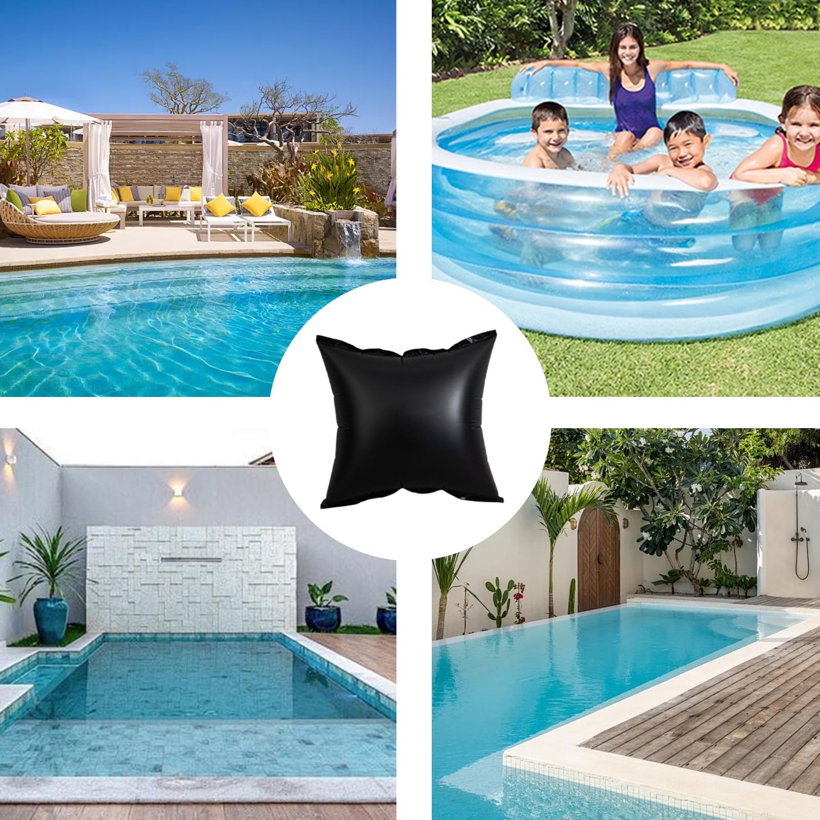 Pool-Luftkissen, Poolkissen zum Winterfest machen, Kältebeständige Winterschließkissen - Luftkissen für Bodenpool, kältebeständig winterfest winterschließende Kissen, 4 x 4ft Poolkissen