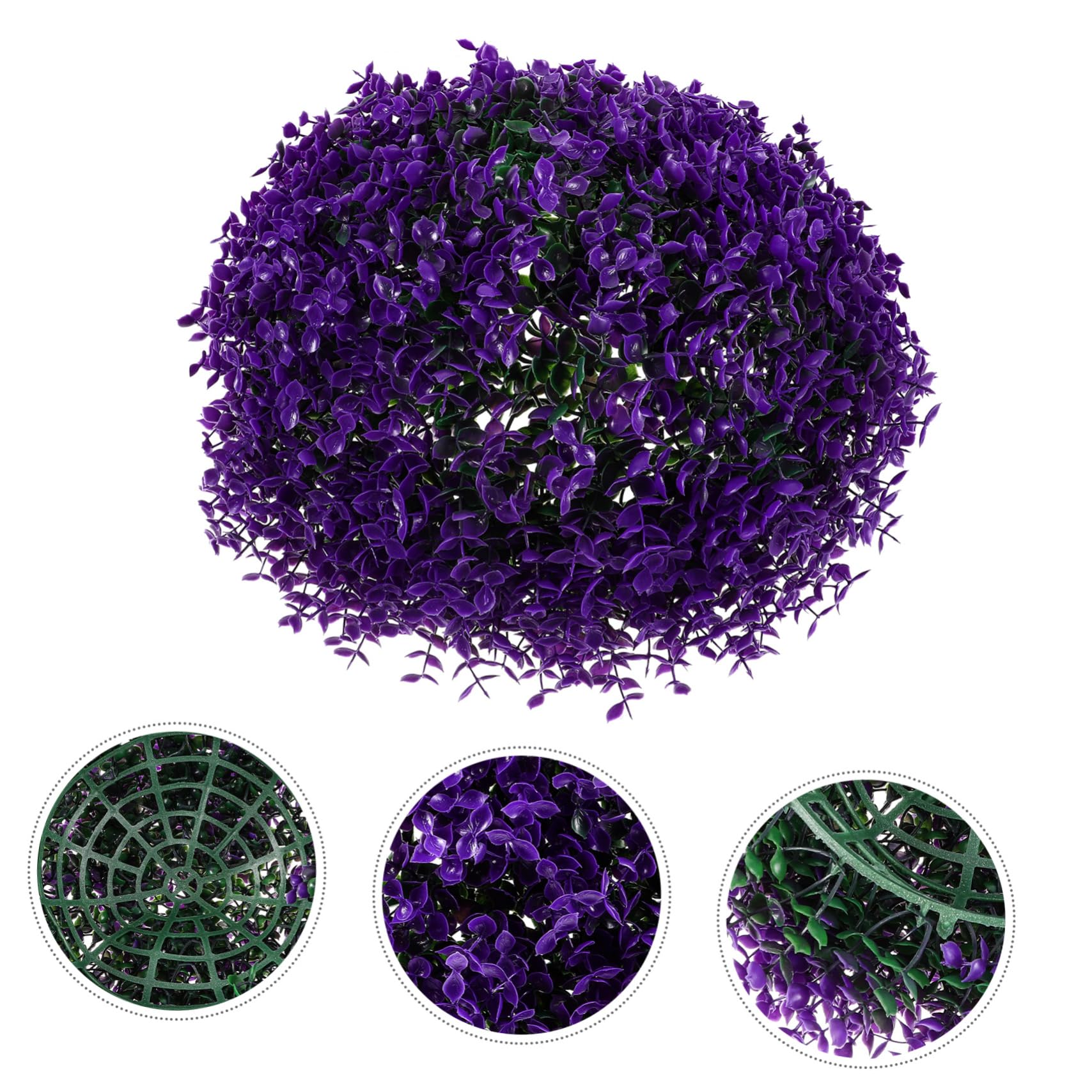Boule Décorative Artificielle Pourpre en Plastique Légère sans Entretien, Forme Boule pour Décoration Intérieure et Banquet