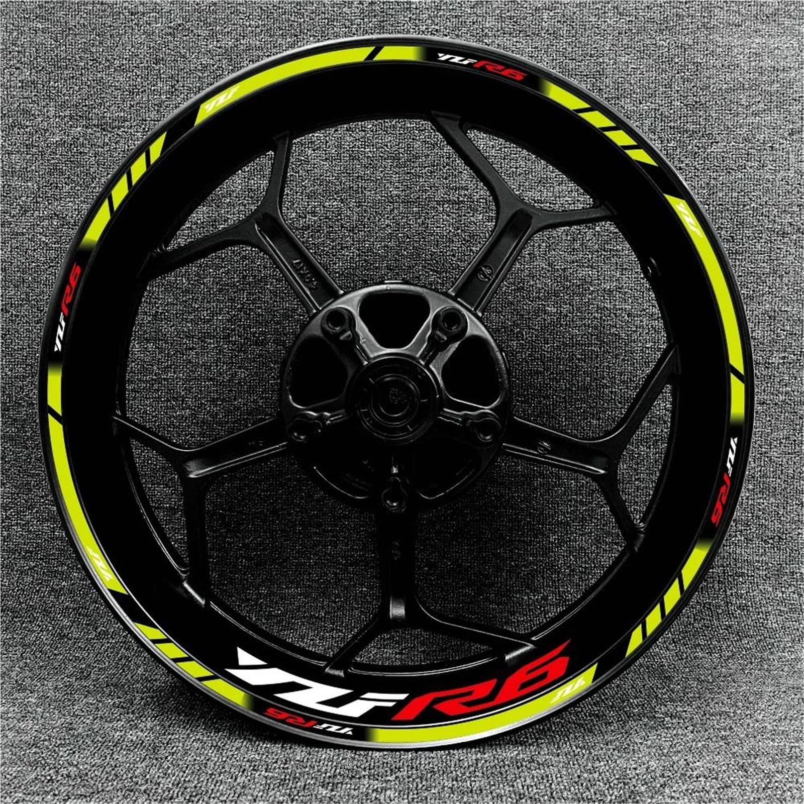 Wheel Stickers Motorcycle Rims Wheels Stickers for YZF R6 YZF-R6 YZFR6 17 Inch Wheel Reflective Waterproof Strips Decals Rim Reflective Decal