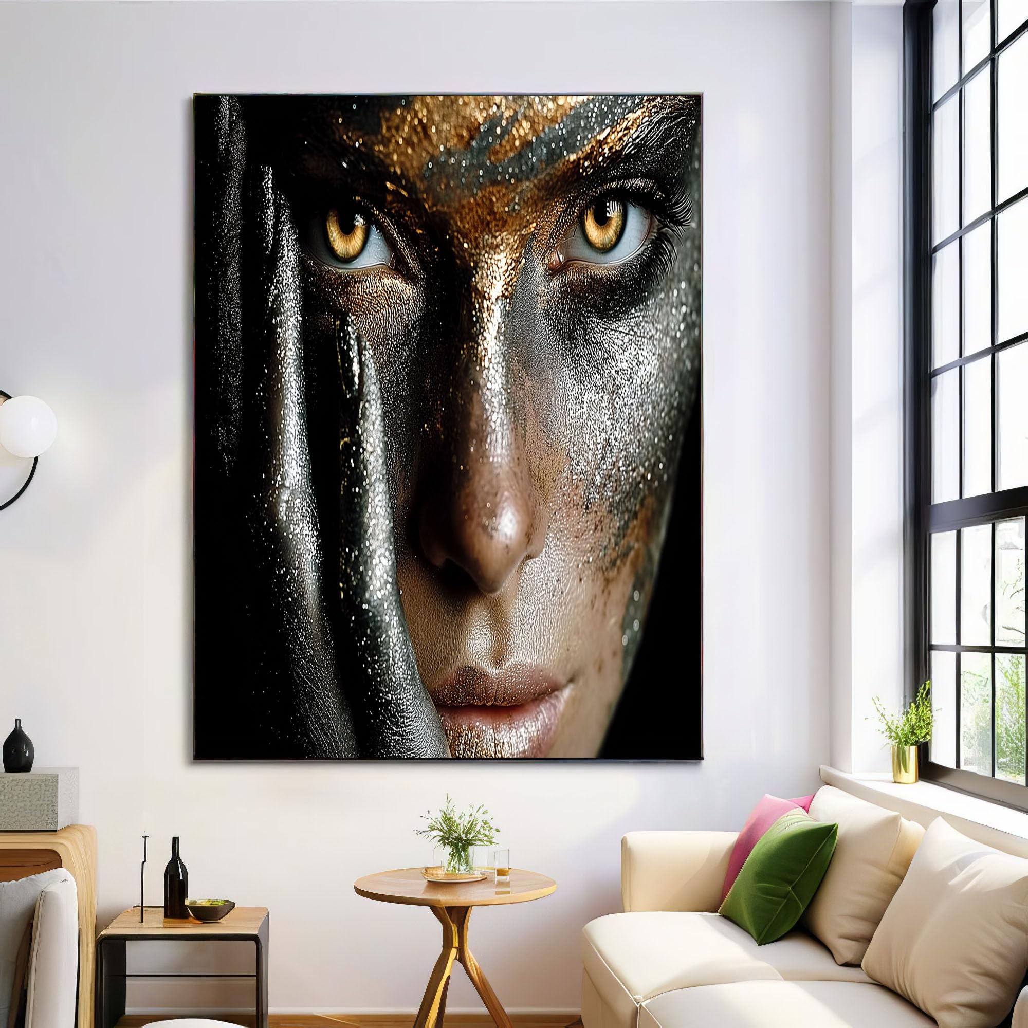Tableau Or noir 60x90cm en impression sur toile moderne pour salon - 7