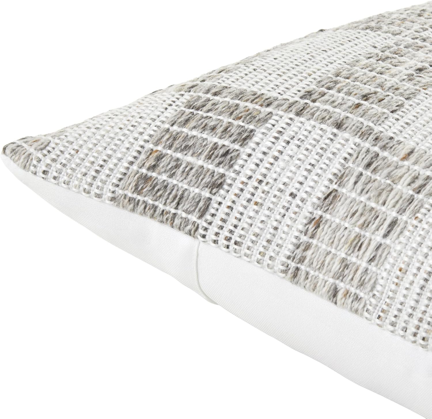 Livabliss x Galey Alix Katalina Indoor/Outdoor Accent Pillow Cover, 18" L x 18" W, Grey/Checkered