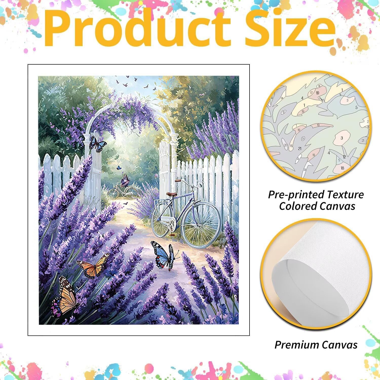 Giardino di lavanda Dipingere con i Numeri per Adulti, 70x90cm a-1039