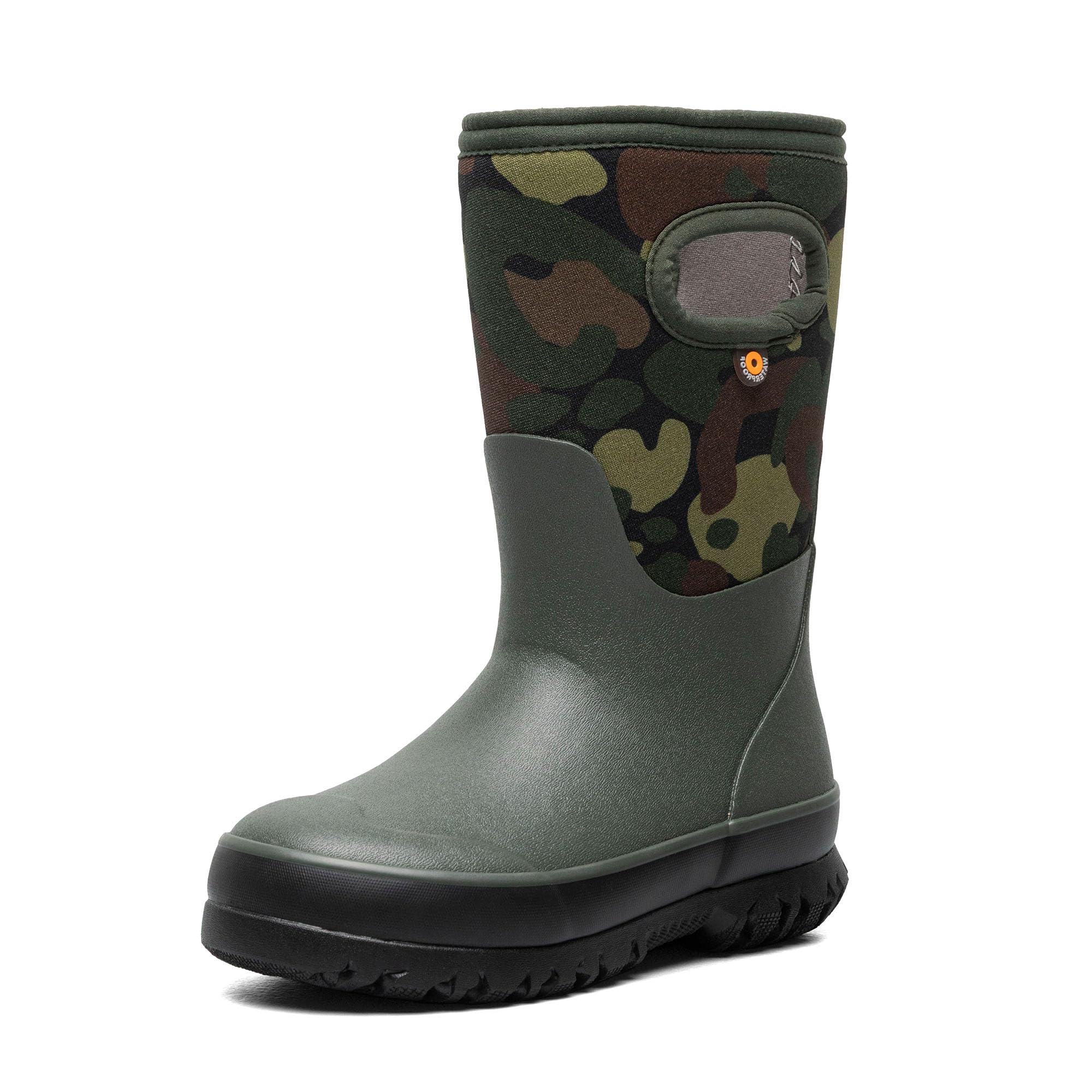 BOGS Grasp Kids Waterproof Rain Boots – Insulated for Winter, Snow & Mud with Easy Pull-On Handles for Toddlers, Boys & Girls, All-Weather Protection