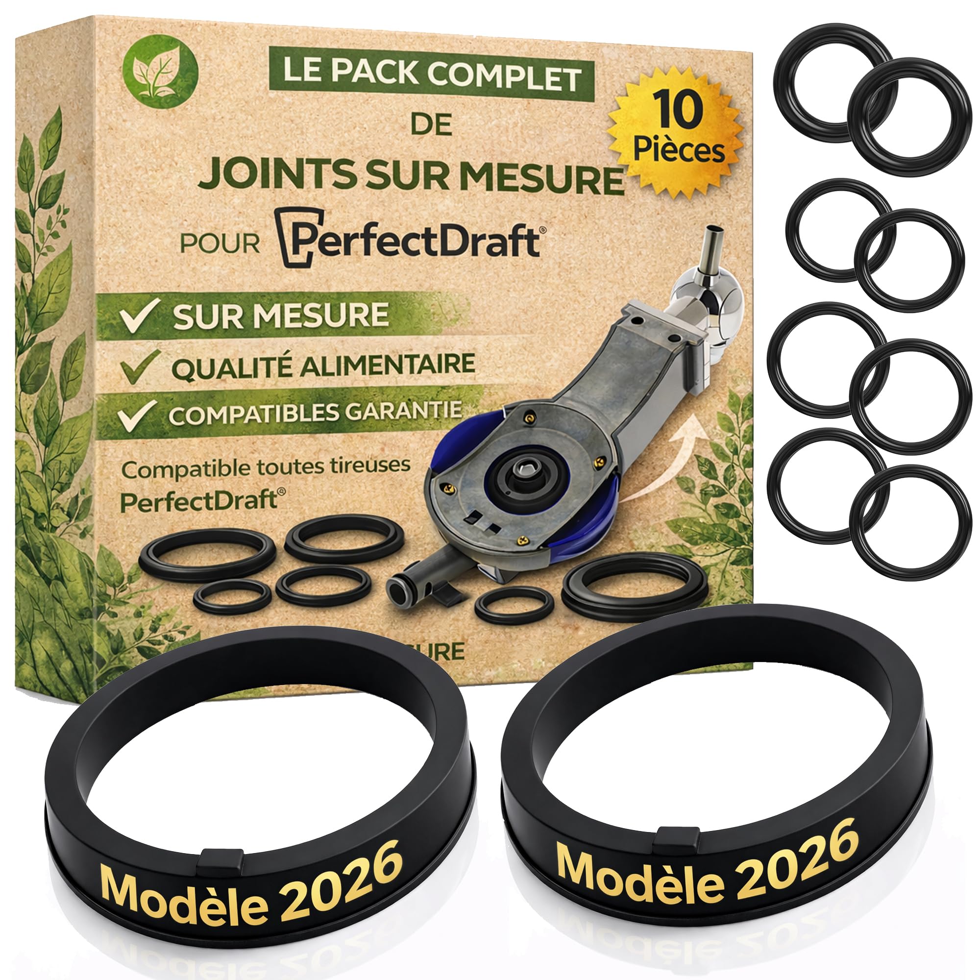 [PERFECTDRAFT 2026] SET OF 10 SEALS FOR PERFECTDRAFT HD3720 HD3620 HD3610 HD3600 | Compatible with Pouring Spout & Beer Tap | Food Silicone | Stop Future ITE!!!!
