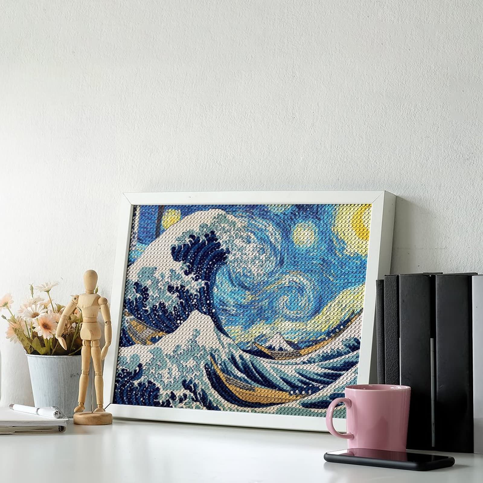 Amazon | ダイヤモンドアート 神奈川沖浪裏 ゴッホ 星月夜 DIY