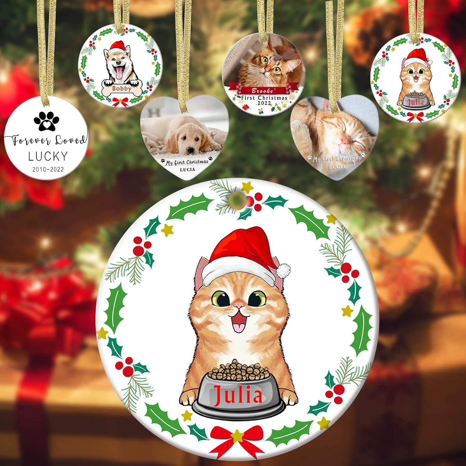 Cat Breed Christmas Ornament Personalized Cat Ornament for