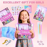 Vista 6 de Souroyea DIY Journal Kit for Girls，Journal Set for Tween Girls, Christmas Day & Birthday‘s Gifts for 7 8 9 10 11 12 13 14 Year Old Girl, Stationery