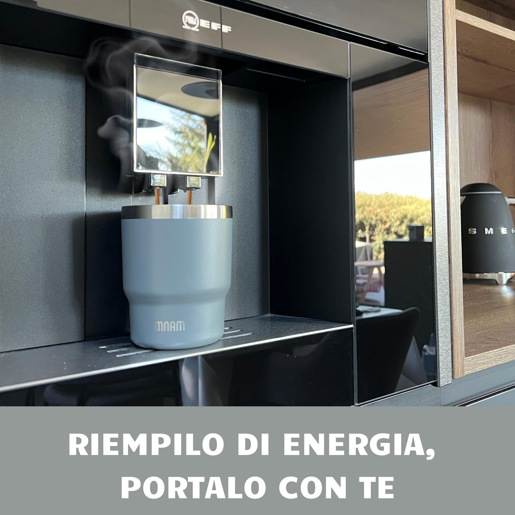 Tazza Termica Caffe 360ml - Mug Termica - Acciaio Inossidabile Isolato ed Ermetico - Tazza Termica da Viaggio - Travel Coffee Mug - Termos Caffè - Themos Te Caldo (360 ml)