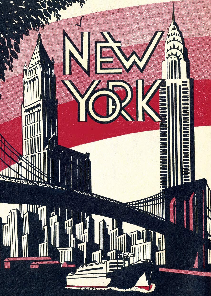 カヴァリーニ　ニューヨークポスター Amazon.com: Cavallini & Co. Decorative Wrap Poster, New York City