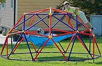 Vista 15 de Zupapa Domo de Escalada de 10 Pies, Gimnasio de Jungla al Aire Libre para Niños con Agarre de Escalada - Escalador de Cúpula Geométrica que Soporta