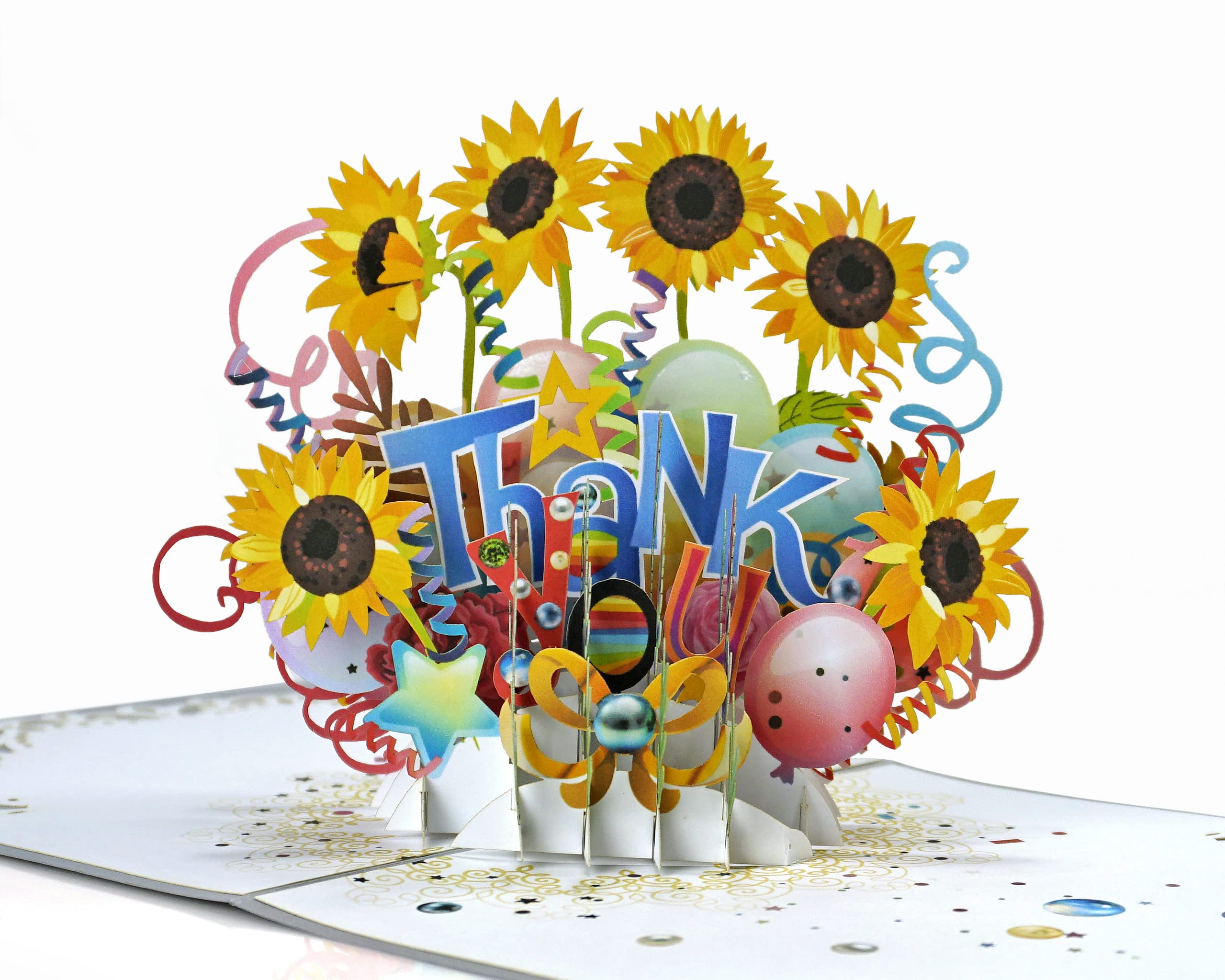 Biglietto Pop-Up 3D 'Grazie' Con Busta E Sigillo Di Cera – Cartolina Auguri Originale E Romantica - 6