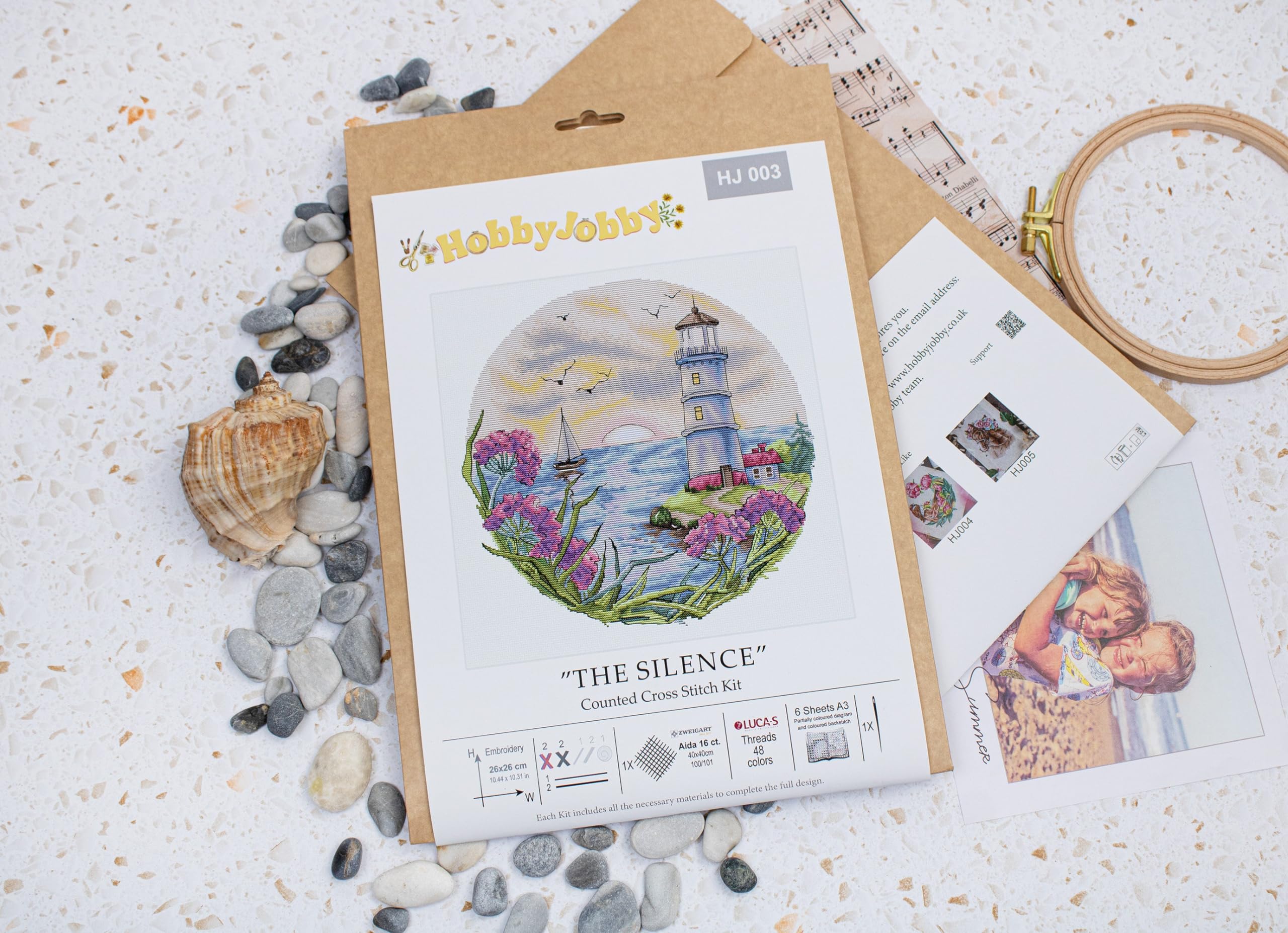 HobbyJobby Cross Stitch Kit The Silence,Counted Cross Stitch Kit for Adults Needlecraft Kit - Image 3