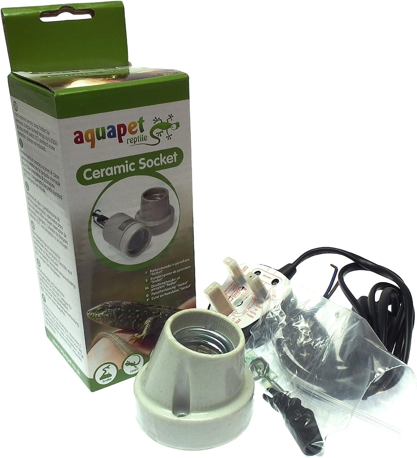 aquapet Reptile Vivarium Ceramic Kit Bulb Lamp Heater Holder Angled Mounting Screw Type ES 1