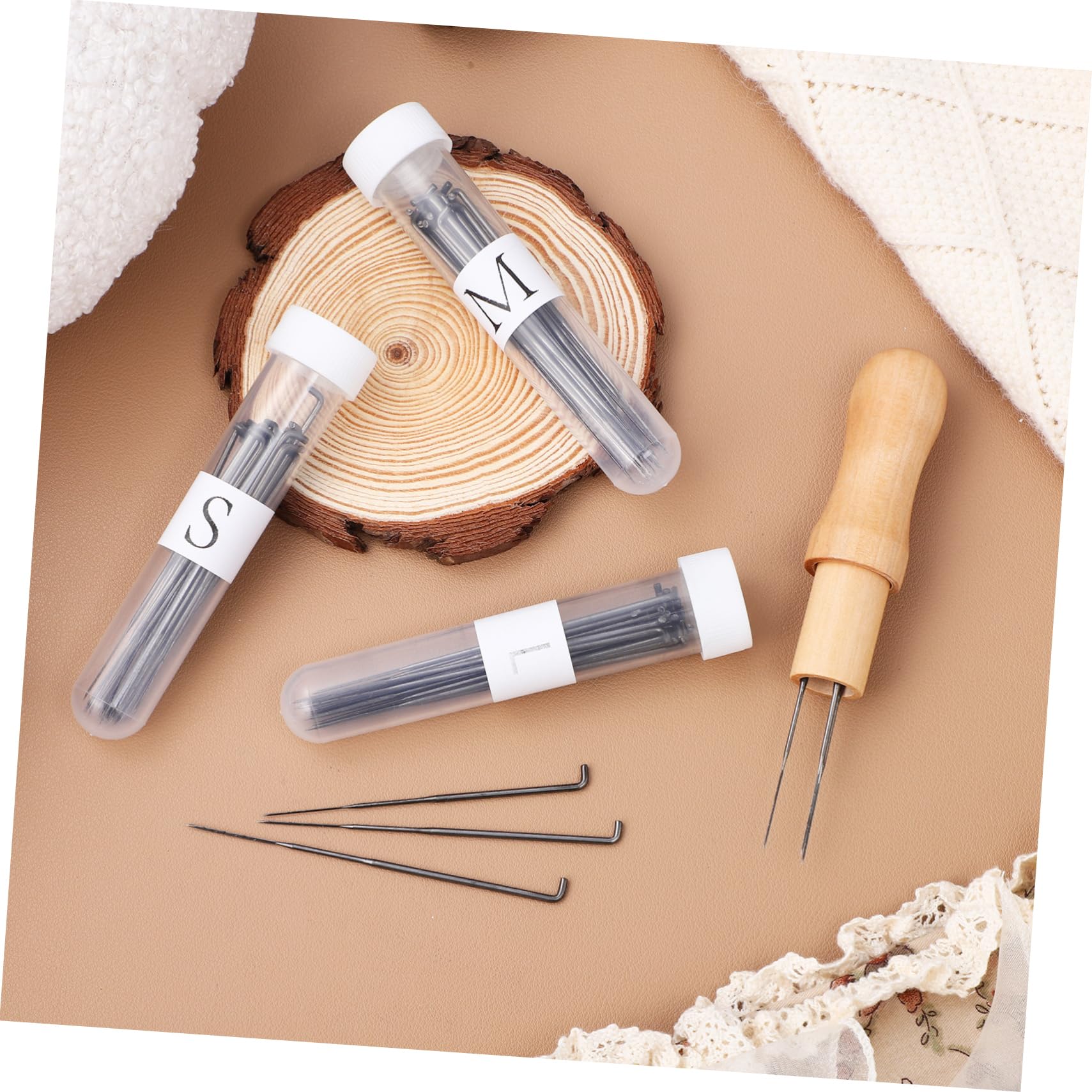 VILLCASE 1 Set Felting Needles with Wooden Handle Needle Felting Tools for Craft Projects for Home Decorations and Creative Crafts
