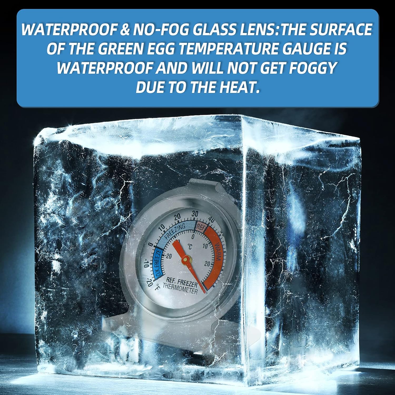 MEANLIN MEASURE 14Pcs Refrigerator Thermometer,2" Large Dial with -20~80°F/-30~30°C Red Indicator Thermometer for Refrigerator and Cooler