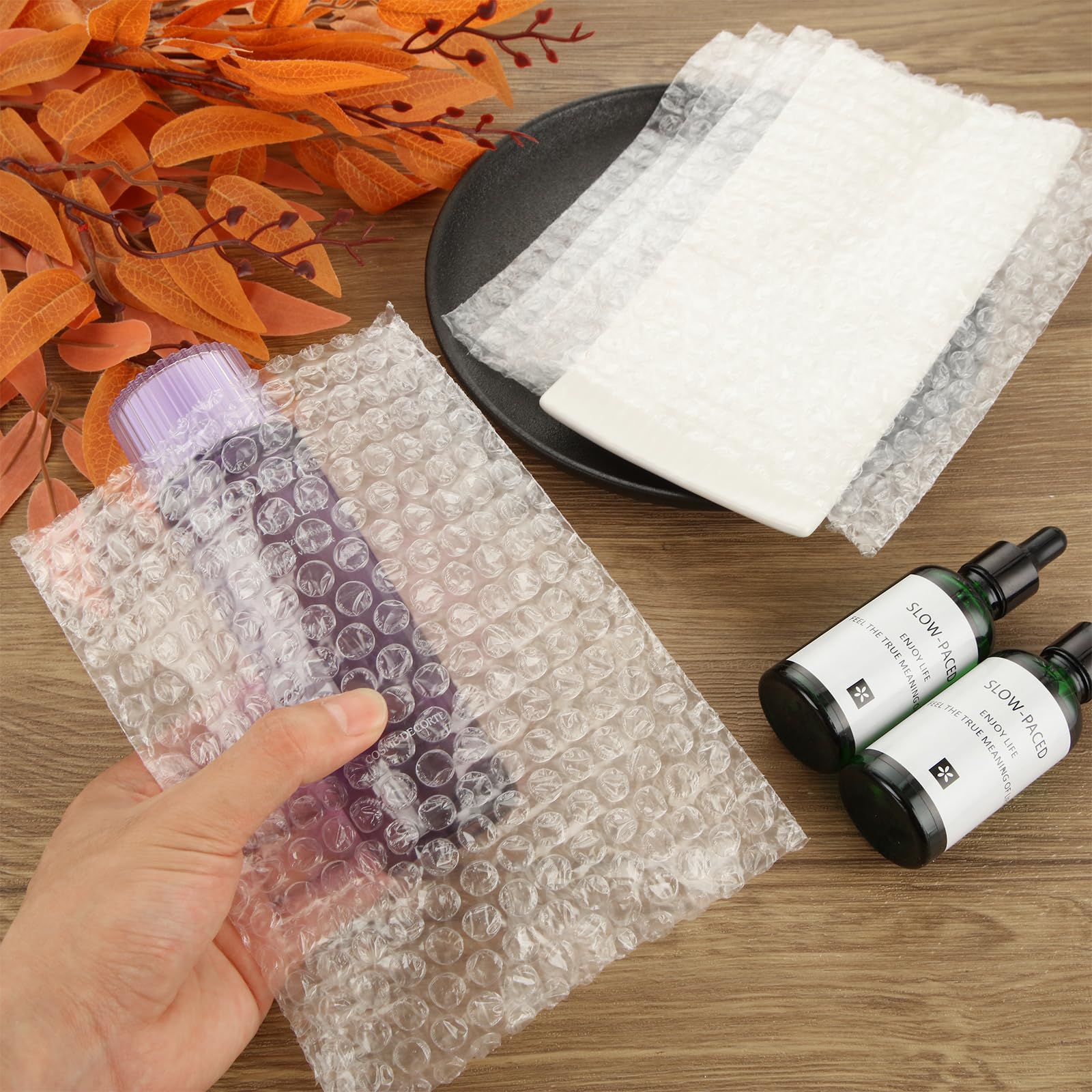 200 sacchetti trasparenti a bolle d'aria da 15,2 x 20,3 cm, sacchetti protettivi a bolle d'aria doppie, ispessimento, antiurto, piccoli sacchetti in schiuma per ammortizzazione, spedizione, trasloco,