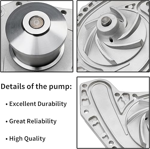 Miniatura 5 de Kit de correa de distribución del motor con bomba de agua  Compatible con vehículos Chrysler, Dodge y Volkswagen 2005-2010 3.5L 4.0L V6 SOHC 24