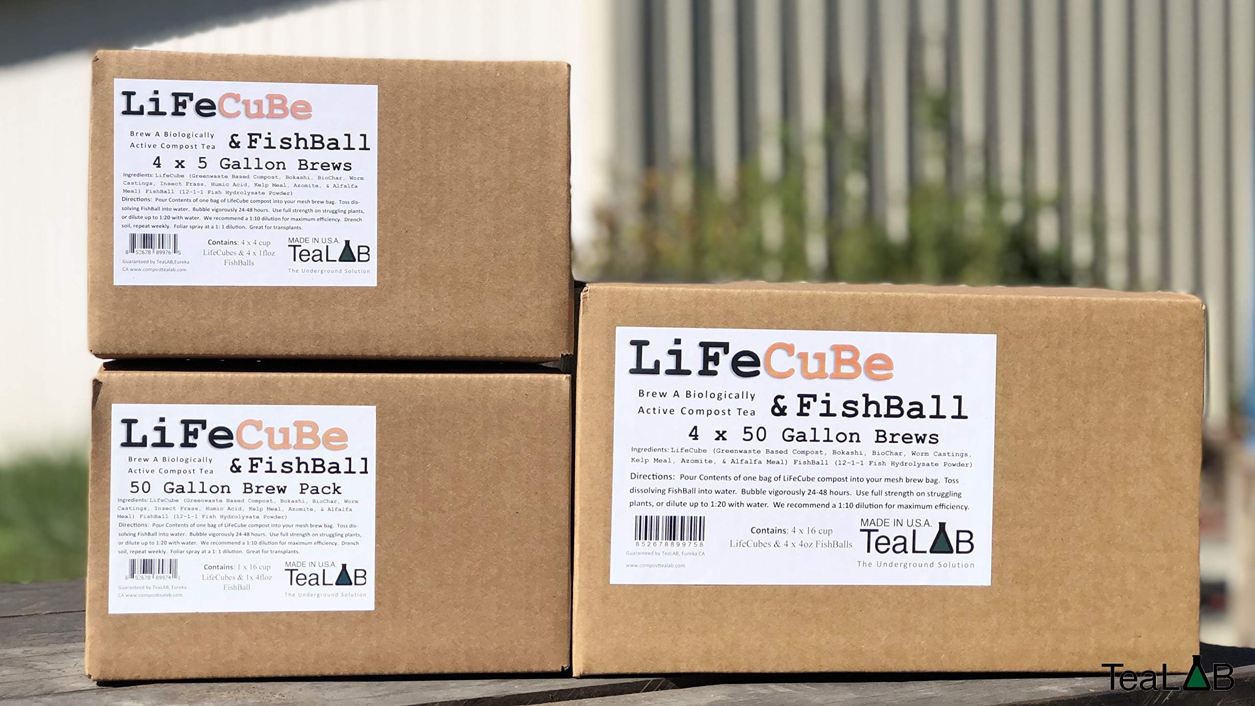 Compost Tea Recipe - The Secret to Gardening Success: LiFeCuBe & FishBall Combo : 50 Gallon Compost Tea Brew Pack