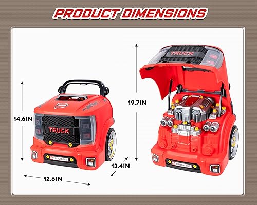 Miniatura 2 de Juguetes interactivos para desmontar, juego de mecánico para niños y kit de construcción de motor para niños pequeños de 3 a 5 años, juguetes de