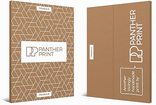 Miniatura 5 de Panther Print Impresiones artísticas artísticas enmarcadas de estilo libre de esquí sobre glaciares, cuadros para paredes del hogar, dormitorio,