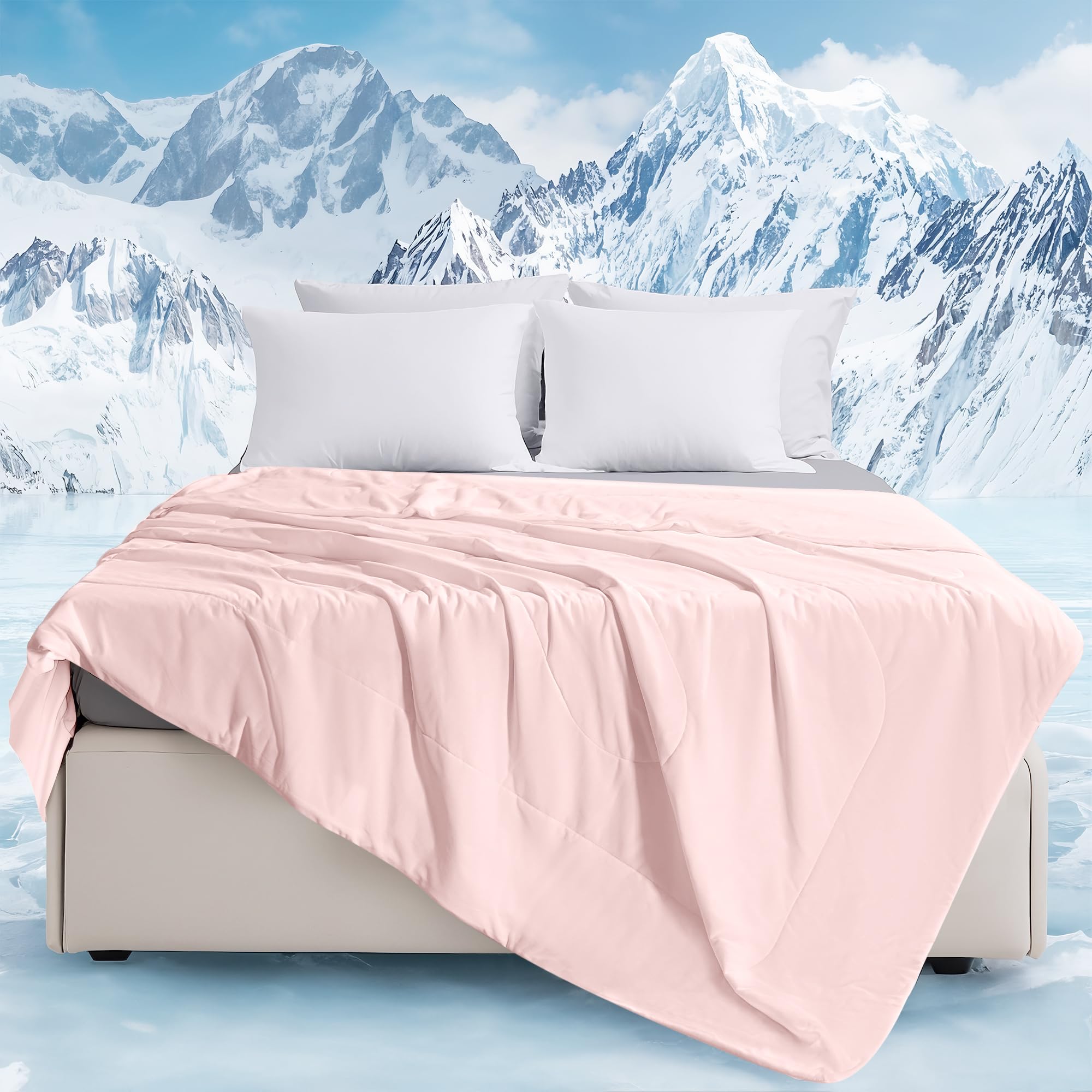 Autsel Cooling Blanket for Night Sweats, Summer Blanket - Cool Quilt - Double sided Lightweight Cool Blanket for Bed, Sofa, Chair, Travel, 200x220cm - Image 2