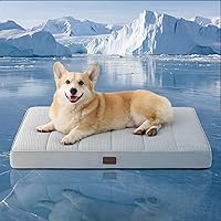 Vista 71 de Bedsure - Cama ortopédica extragrande para perros, con funda extraíble lavable, tapete de espuma con forma de huevera para jaula de mascota, apta