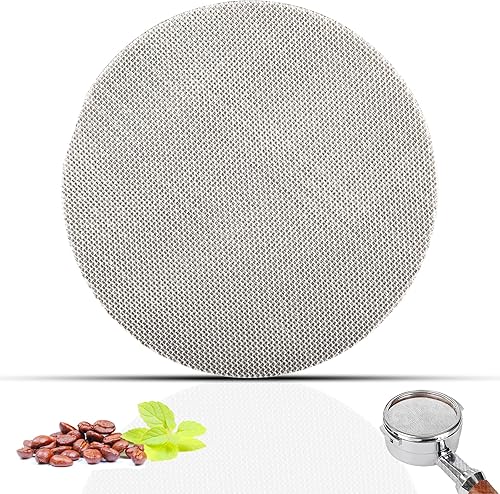 Miniatura 1 de STPCTOU Pantalla de disco espresso de 2.303 in, 0.067 in de grosor 150 m, filtro de café reutilizable, 361 de acero inoxidable profesional barista