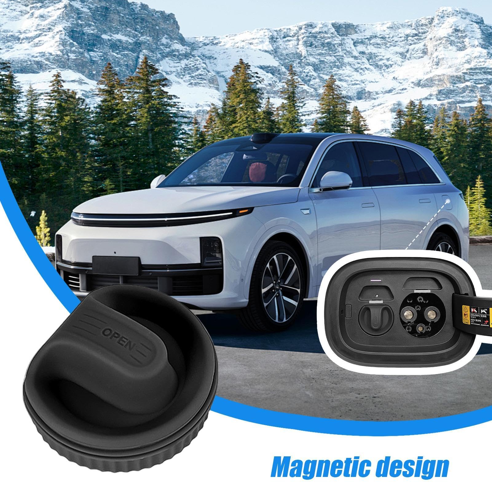 Capuchons De Protection Magnétiques Pour Prise De Charge De Voiture - Silicone étanche - Pour Charge Rapide Et Lente - 12