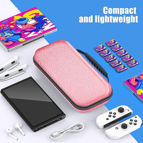 Miniatura 5 de homicozy Carrying Case for Nintendo Switch and Switch OLED Console,Hard Travel Case Shell Pouch for Nintendo Switch Console & Accessories,Protective