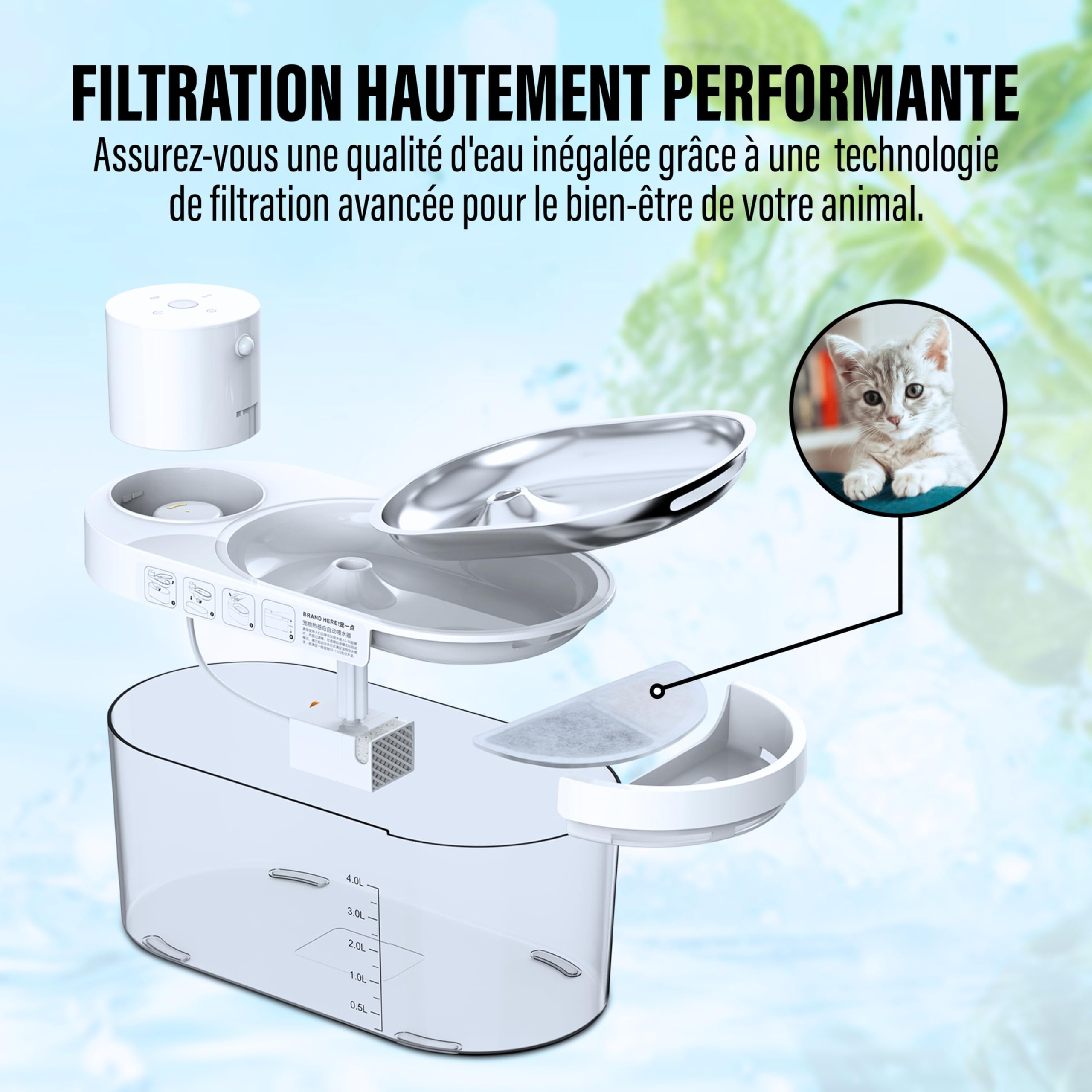 Cat Water Fountain Filter 4 Pieces, white - Image 4
