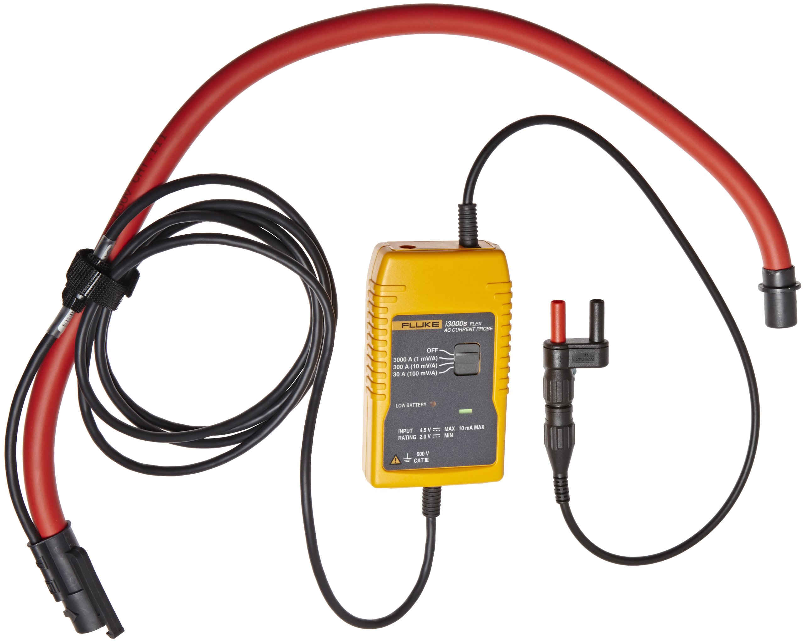 Bộ kìm kẹp cho máy hiện sóng FLUKE I3000 FLEX-4PK (AC 3000 A, 50 kHz, bộ 4 cái, Dùng cho máy hiện sóng) 7 Fluke I3000 FLEX-4PK AC Current Clamp, 600V Voltage, 3000A AC rms Current (Pack of 4)