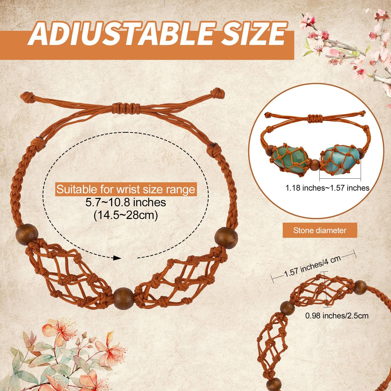 Supporto Per Braccialetti Pietra Vuoto Regolabile - Rosa Per Creazione Gioielli - Foto 8