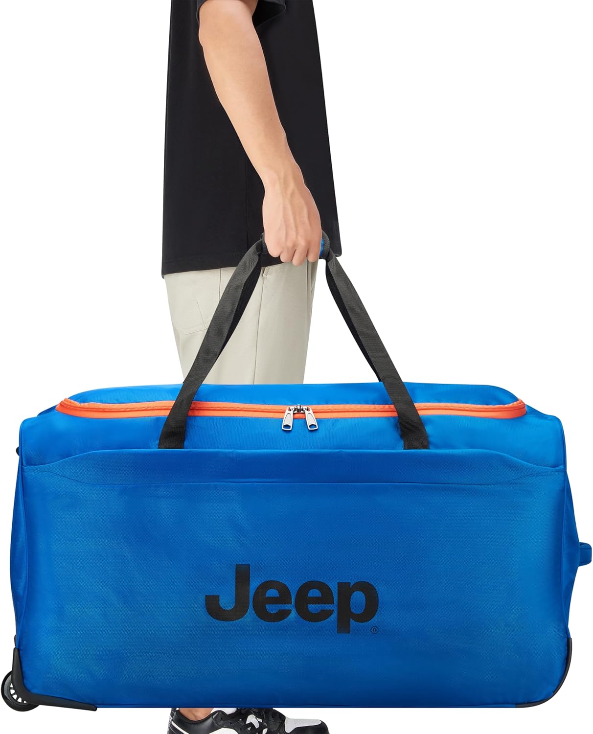 Jeep JS009D Two Wheel Rolling Travel Duffle Bag - Image 10