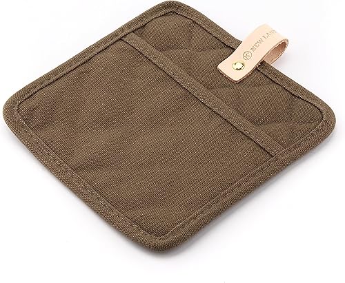 Manopla cuadrada para horno, almohadillas calientes unisex, resistente al calor, agarraderas lavables a máquina, salvamanteles para hornear y