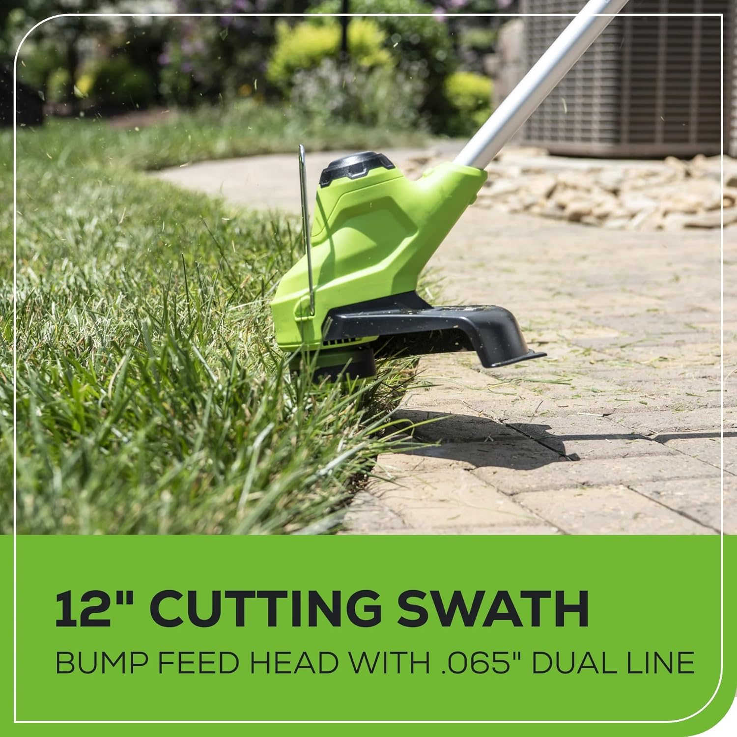 Greenworks 24V 12" Cordless TORQDRIVE™ String Trimmer, 2.0Ah USB Battery and Charger Included