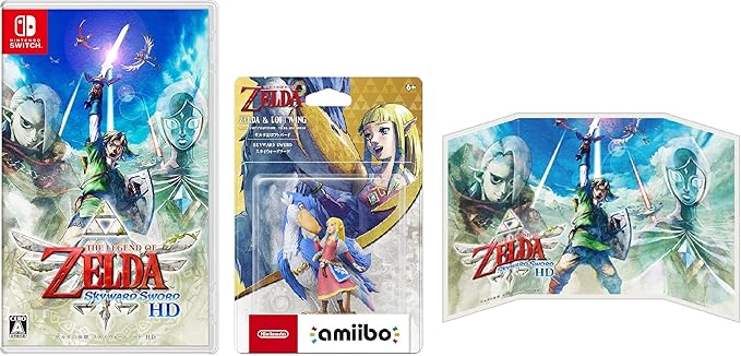 Amazon ゼルダの伝説 スカイウォードソード Hd Switch Amiibo ゼルダ ロフトバード スカイウォードソード Amazon Co Jp限定 オリジナルパノラマ色紙 両開き 同梱 ゲーム