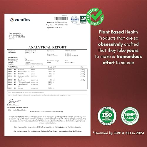 Vista 2 de CWE Pure Natural Kashmir Saffron threads/Kesar 1g From the finest farmlands of Pampore, J&K, India Tested and certified as Grade A