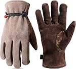 Leather Gardening Gloves for Women - Working Gloves for TIG/MIG Welding, Construction, Farm, Yard Work, Best Garden Gifts & Tools for Gardener(Pink, Small)