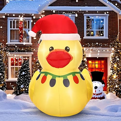 Leyndo 1 Set 5FT Christmas Inflatables Decoration Outdoor Inflatables Duck