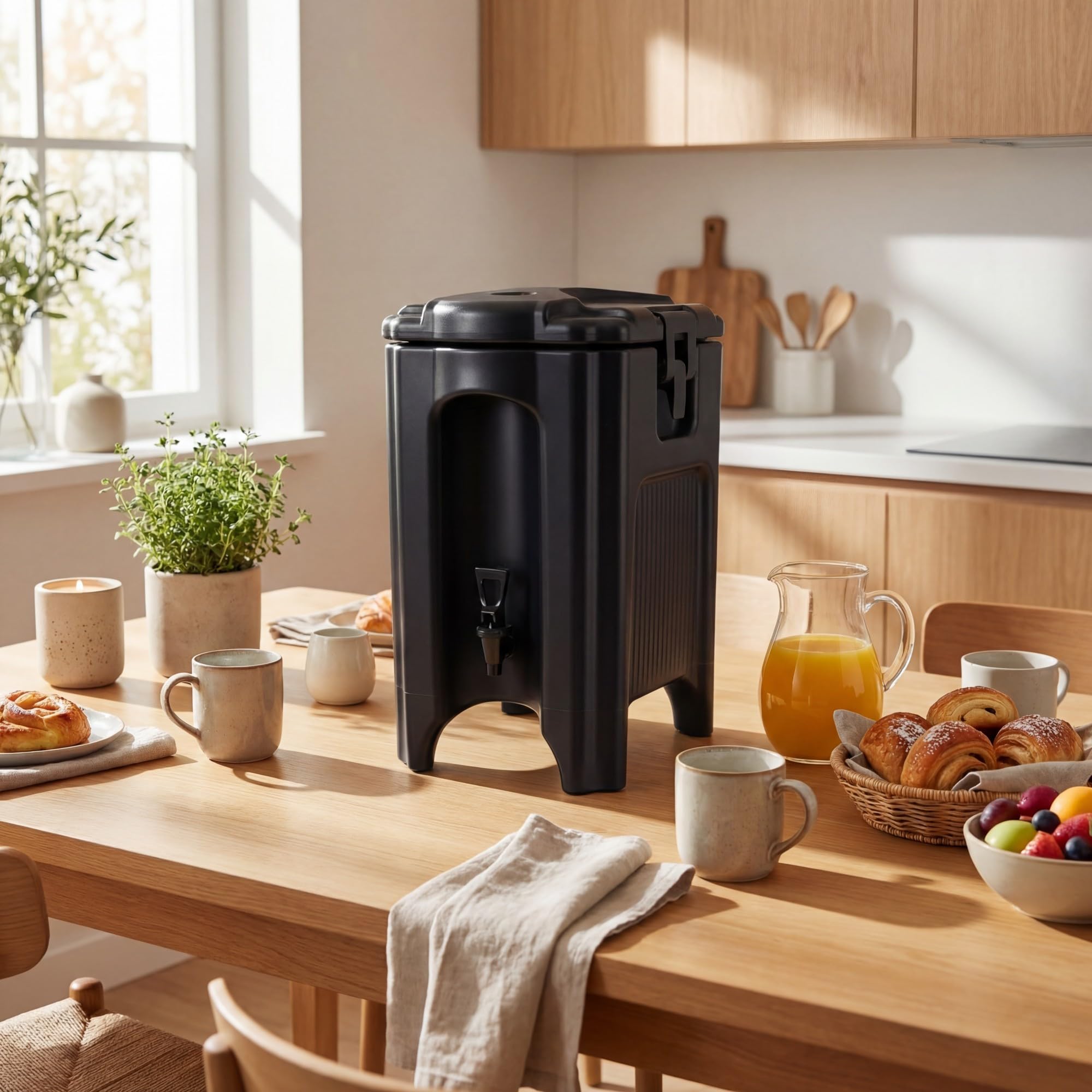 LIFEZEAL 16,5 L Distributore per Bevande Isolato, Distributore per Bevande Calde e Fredde con Rubinetto Antigoccia, Contenitore Isotermico per Caffè, Birra e Succo di Frutta, per Bar e Ristoranti